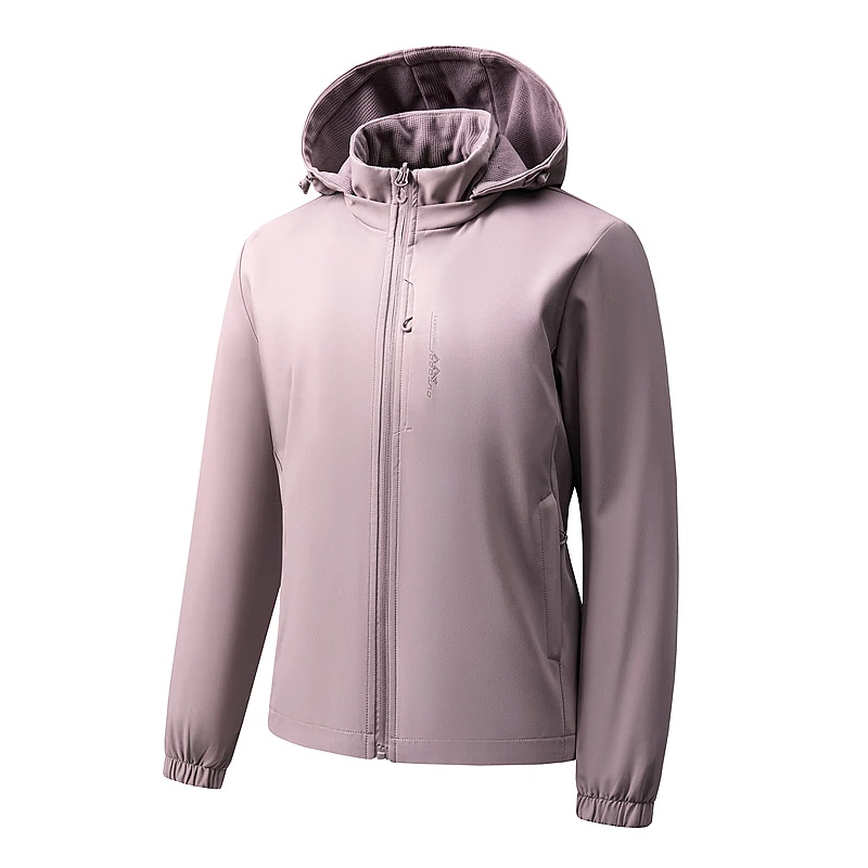 Damen Leichte wasserdichte Softshelljacke mit Kapuze und Brust-Reißverschlusstasche Nord Taschen