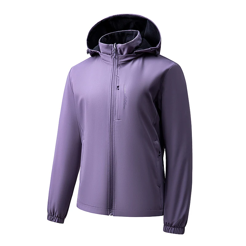 Damen Leichte wasserdichte Softshelljacke mit Kapuze und Brust-Reißverschlusstasche Nord Taschen