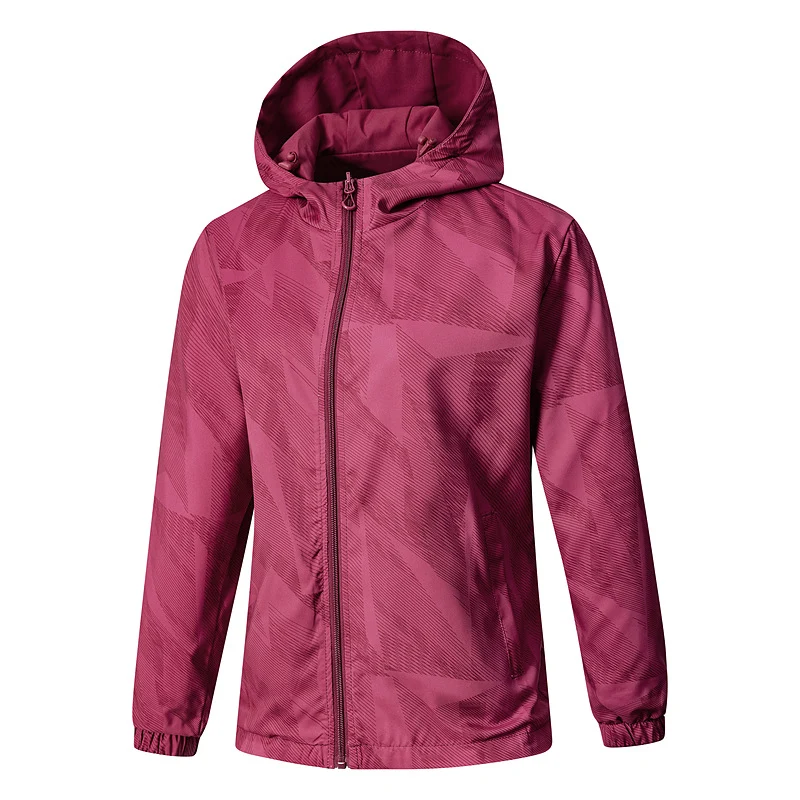 Damen Leichte technische Kapuzenjacke wasserabweisend mit Vollzip und elastischen Bündchen Nord Taschen