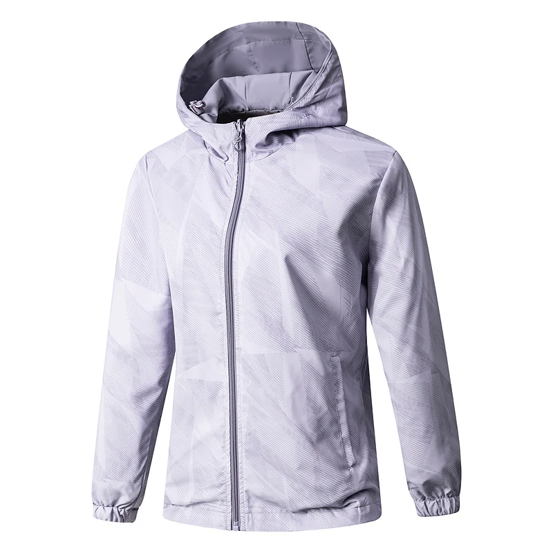 Damen Leichte technische Kapuzenjacke wasserabweisend mit Vollzip und elastischen Bündchen Nord Taschen