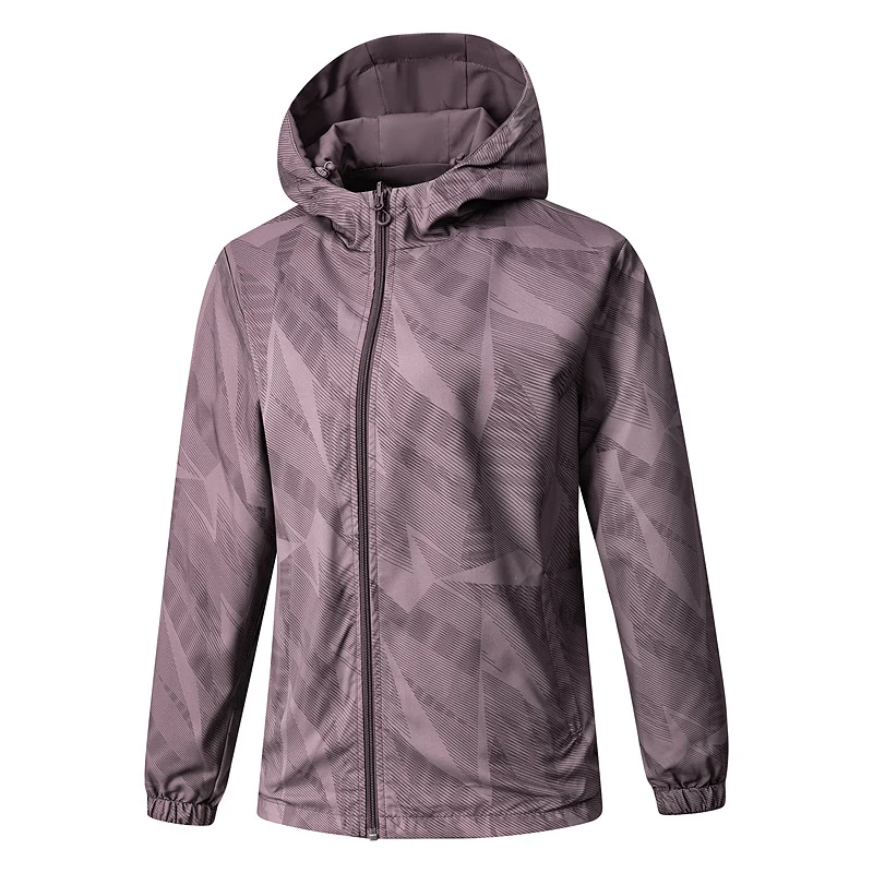 Damen Leichte technische Kapuzenjacke wasserabweisend mit Vollzip und elastischen Bündchen Nord Taschen