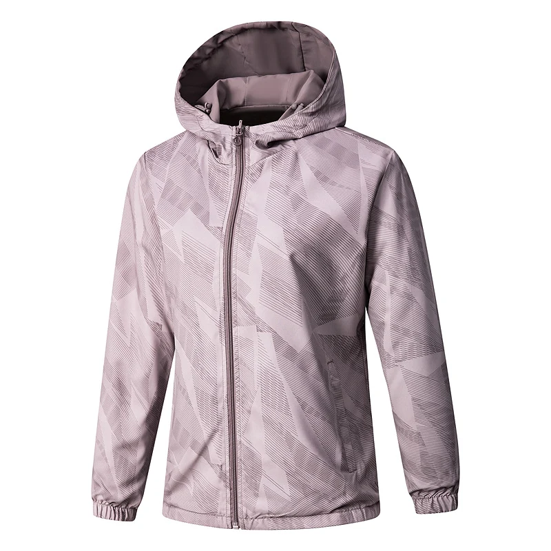 Damen Leichte technische Kapuzenjacke wasserabweisend mit Vollzip und elastischen Bündchen Nord Taschen