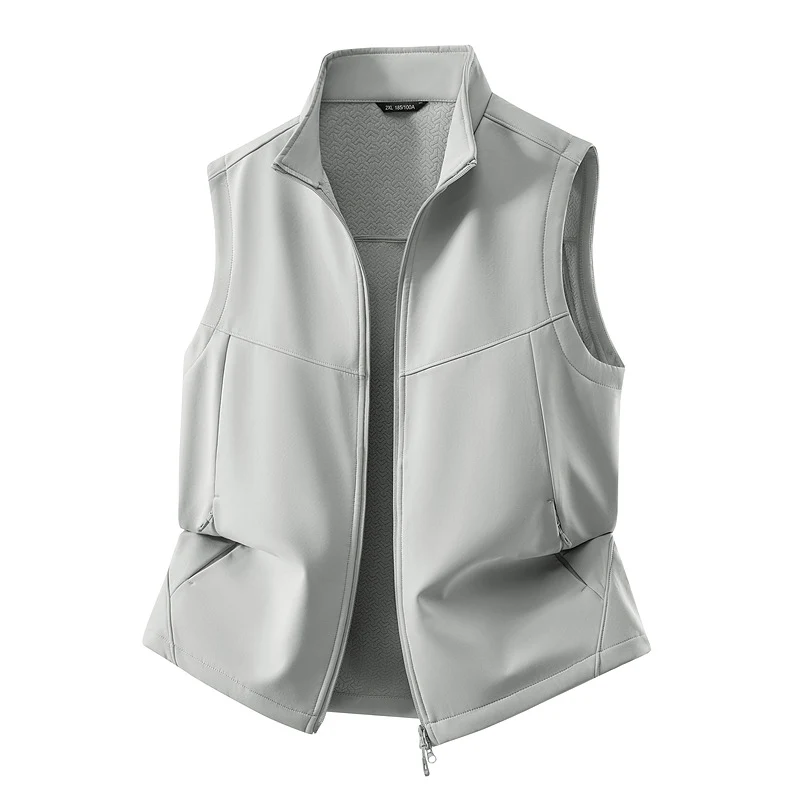 Damen Ärmellose Softshell-Weste mit Stehkragen, Stretchfutter und Zweiwege-Reißverschluss Nord Taschen
