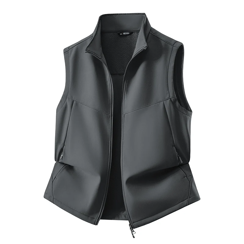 Damen Ärmellose Softshell-Weste mit Stehkragen, Stretchfutter und Zweiwege-Reißverschluss Nord Taschen