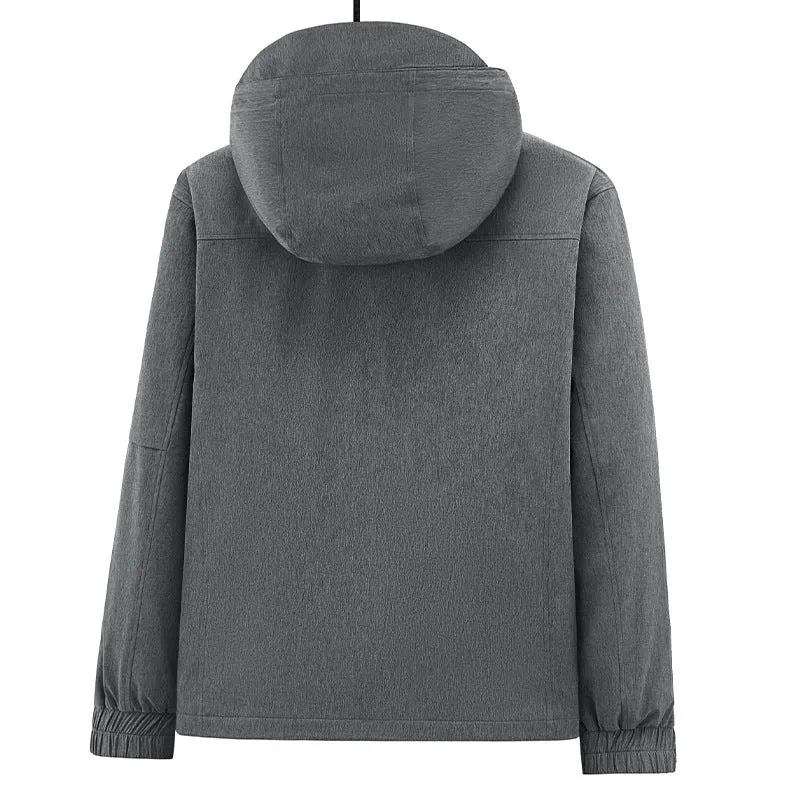 Herren Atmungsaktive Softshell-Outdoorjacke mit Kapuze, verschweißten Reißnähten und Ärmel-Tasche Nord Taschen