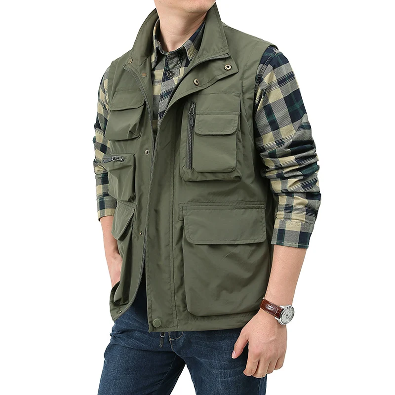 Herren Angler- und Fotoweste mit vielseitigen Taschen und praktischem Verschluss Nord Taschen