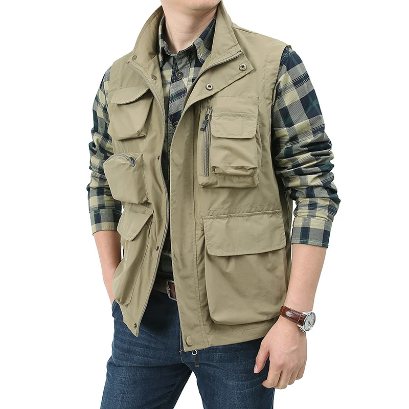 Herren Angler- und Fotoweste mit vielseitigen Taschen und praktischem Verschluss Nord Taschen
