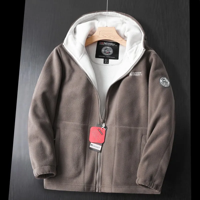 Damen Kapuzen-Teddyfleecejacke mit durchgehendem Reißverschluss, elastischen Bündchen und Eingrifftaschen Nord Taschen