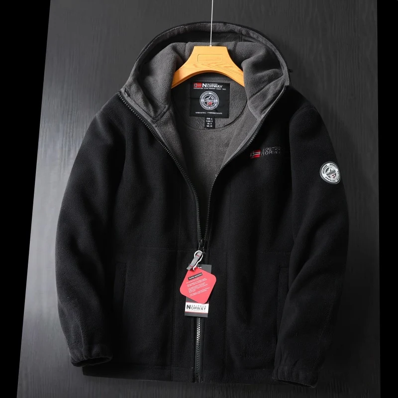 Damen Kapuzen-Teddyfleecejacke mit durchgehendem Reißverschluss, elastischen Bündchen und Eingrifftaschen Nord Taschen