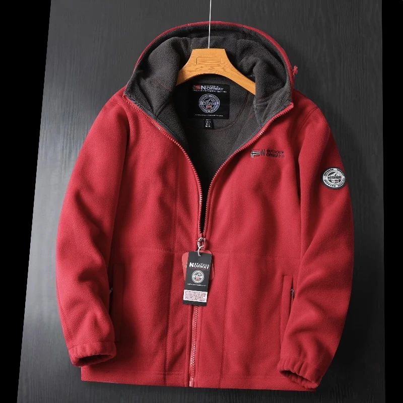 Damen Kapuzen-Teddyfleecejacke mit durchgehendem Reißverschluss, elastischen Bündchen und Eingrifftaschen Nord Taschen