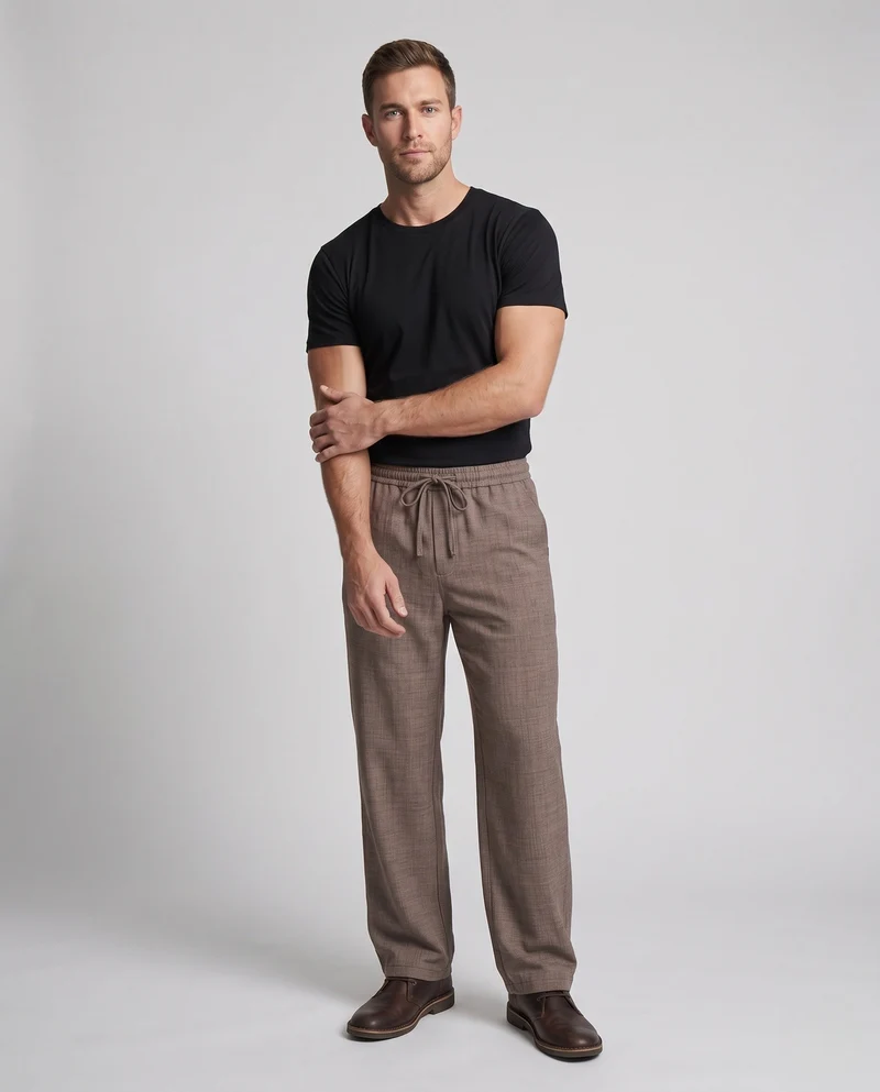 Herren Ultrabreite Relax-Freizeithose aus French-Terry mit Tunnelzug & extra weitem Bein Nord Taschen