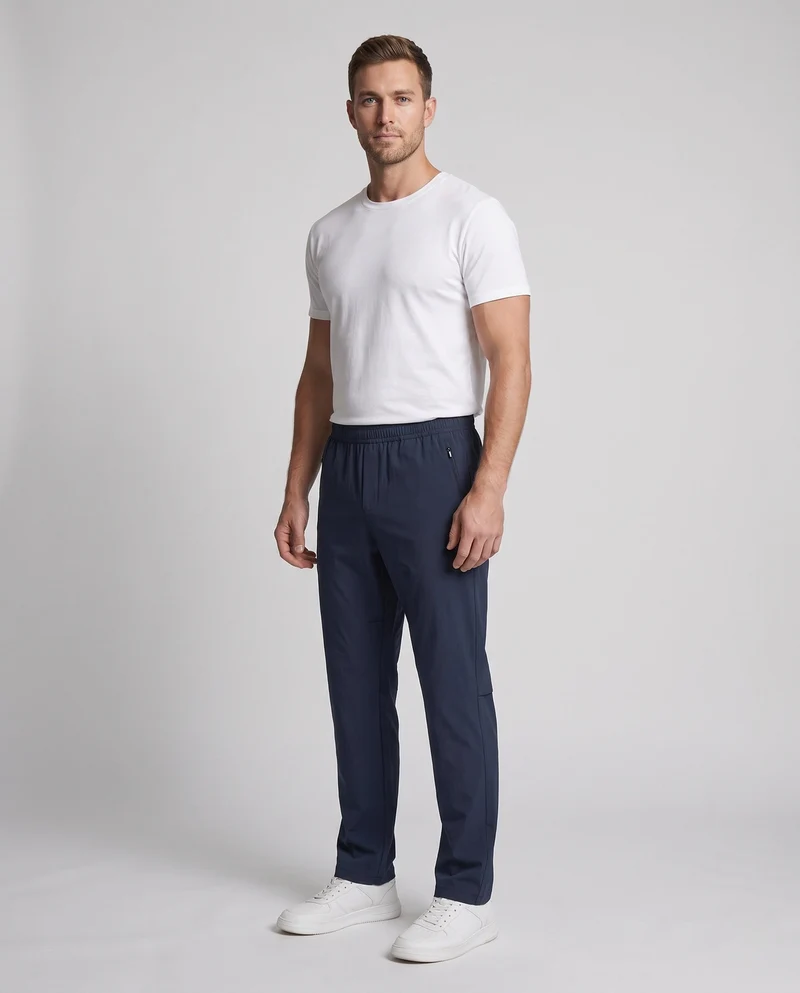 Herren Travel-Cargohose mit elastischem Bund, wasserabweisendem Microfaser & verdeckten Reißverschlusstaschen Nord Taschen