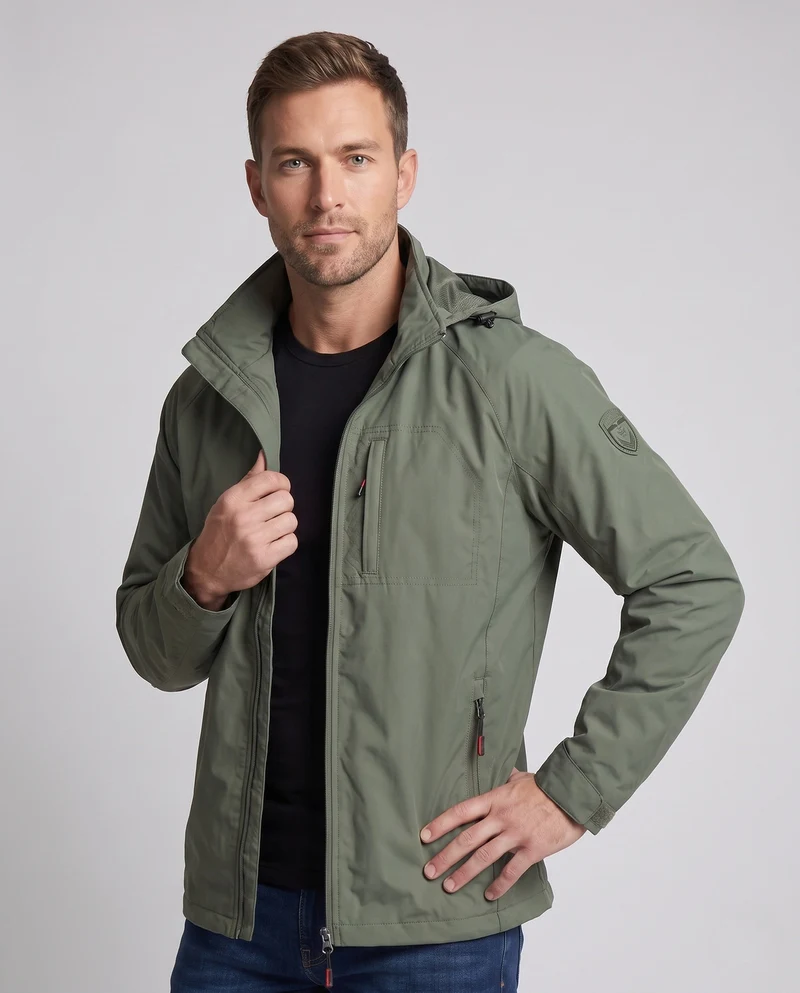 Herren Thermo-Softshelljacke mit Teddyfutter, Kapuze & winddichter Hülle Nord Taschen