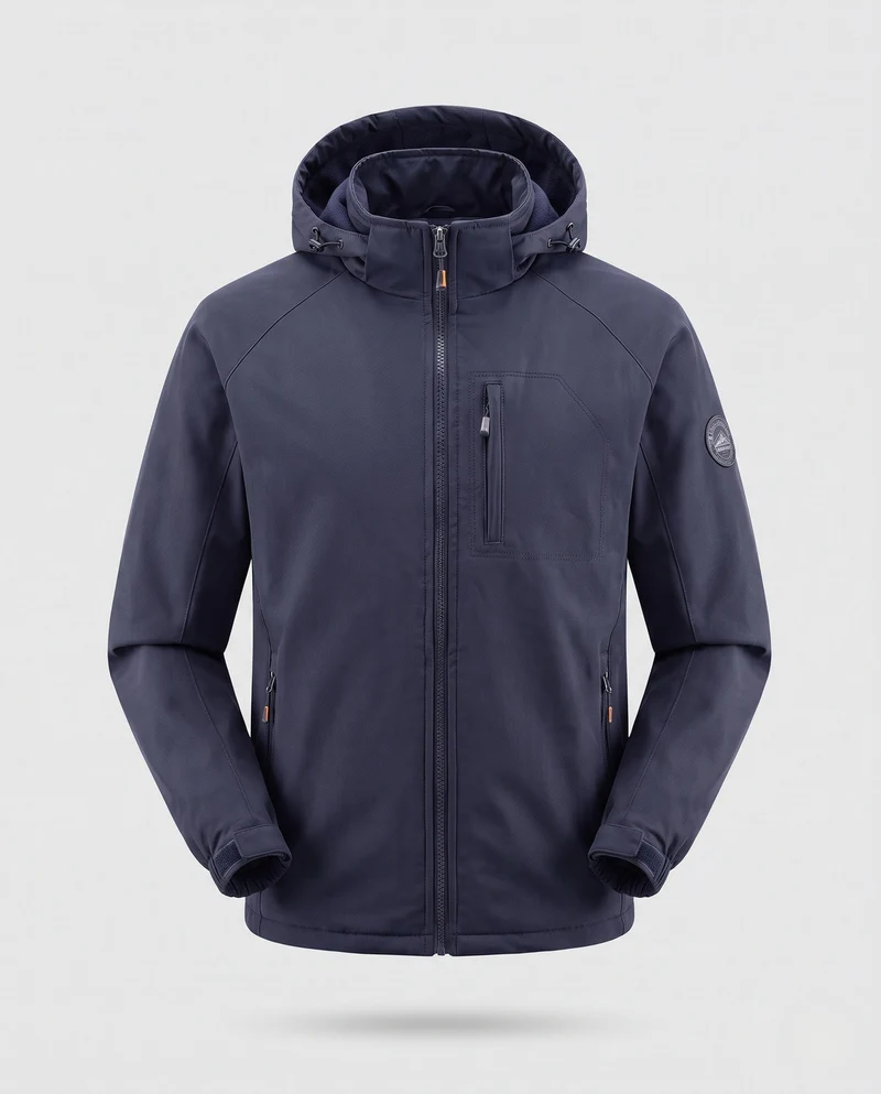 Herren Thermo-Softshelljacke mit Teddyfutter, Kapuze & winddichter Hülle Nord Taschen