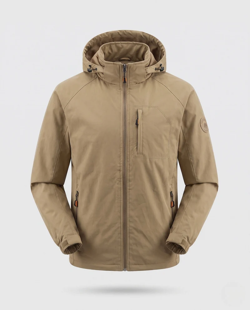 Herren Thermo-Softshelljacke mit Teddyfutter, Kapuze & winddichter Hülle Nord Taschen