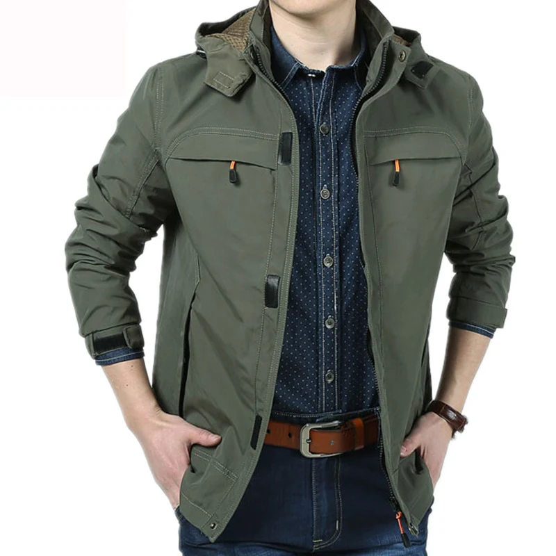 Herren Moderne Softshell-Fieldjacke mit Kapuze, atmungsaktivem Stretch und Organizer-Taschen Nord Taschen