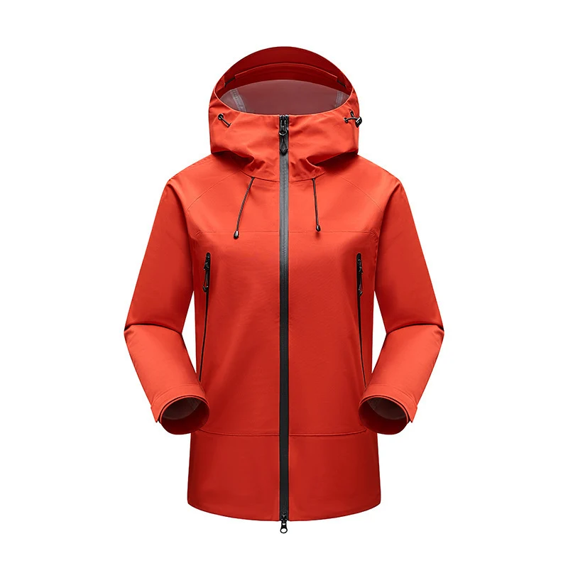 Herren Minimalistische technische dreilagige Softshelljacke mit versiegelten Nähten und wasserdichtem Frontreißverschluss Nord Taschen