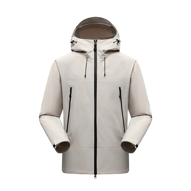 Herren Minimalistische technische dreilagige Softshelljacke mit versiegelten Nähten und wasserdichtem Frontreißverschluss Nord Taschen