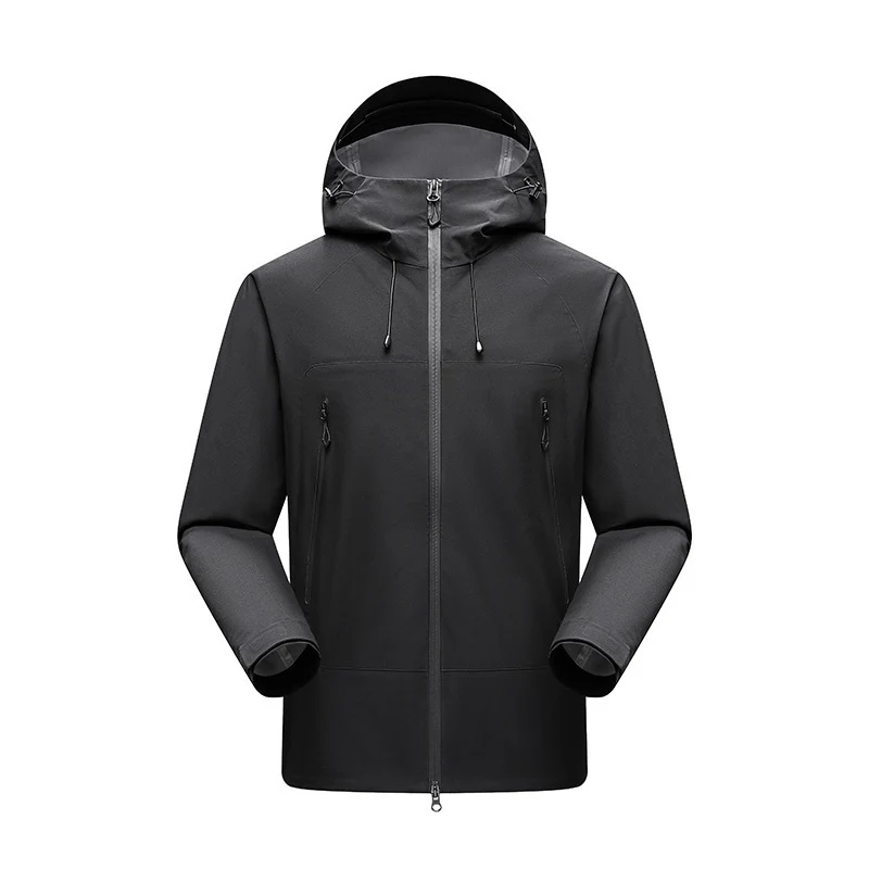 Herren Minimalistische technische dreilagige Softshelljacke mit versiegelten Nähten und wasserdichtem Frontreißverschluss Nord Taschen