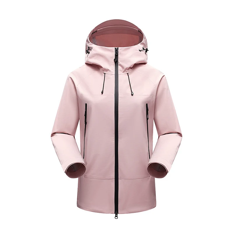 Herren Minimalistische technische dreilagige Softshelljacke mit versiegelten Nähten und wasserdichtem Frontreißverschluss Nord Taschen