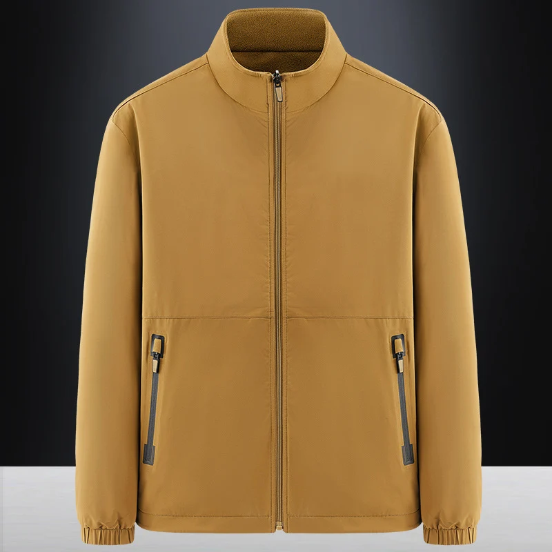 Herren Minimalistische technische Allwetter-Softshelljacke mit Stehkragen und wasserabweisenden Reißverschlüssen Nord Taschen