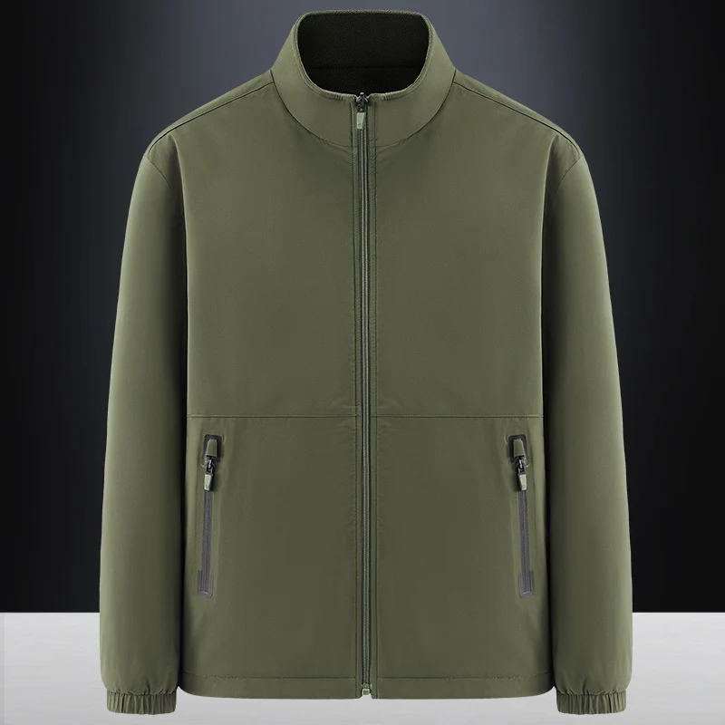 Herren Minimalistische technische Allwetter-Softshelljacke mit Stehkragen und wasserabweisenden Reißverschlüssen Nord Taschen
