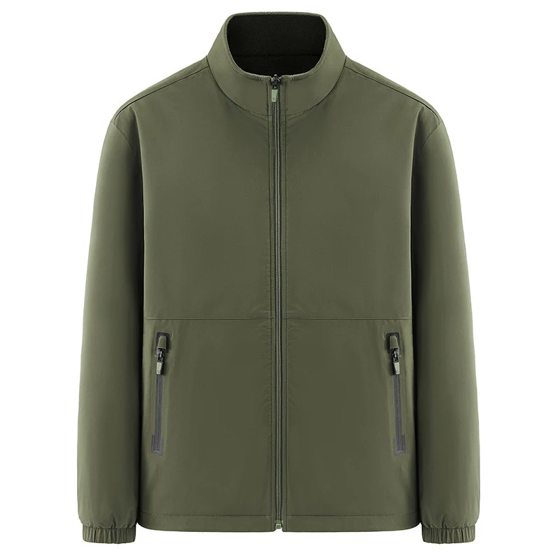 Herren Minimalistische technische Allwetter-Softshelljacke mit Stehkragen und wasserabweisenden Reißverschlüssen Nord Taschen