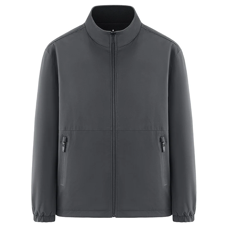 Herren Minimalistische technische Allwetter-Softshelljacke mit Stehkragen und wasserabweisenden Reißverschlüssen Nord Taschen