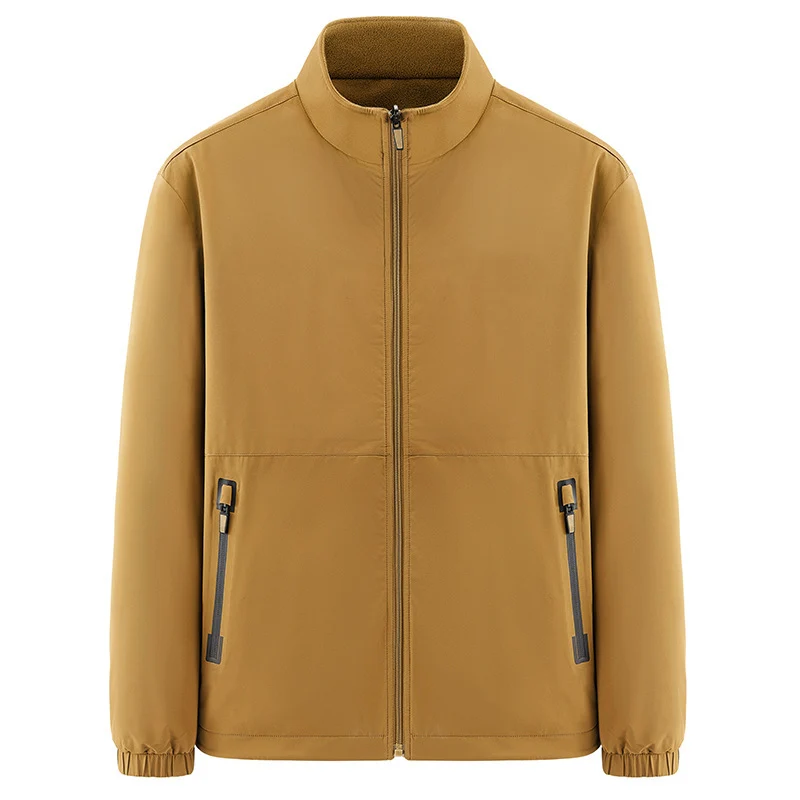 Herren Minimalistische technische Allwetter-Softshelljacke mit Stehkragen und wasserabweisenden Reißverschlüssen Nord Taschen