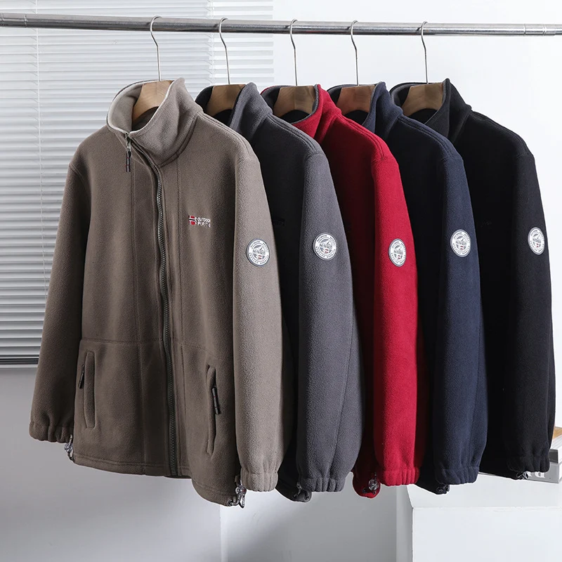 Herren Mikrofleece-Quiltjacke mit Stehkragen, elastischen Bündchen und verdeckten Eingrifftaschen Nord Taschen