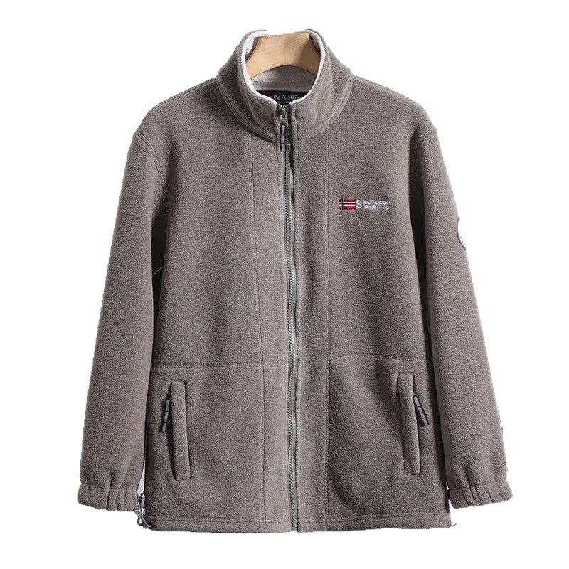 Herren Mikrofleece-Quiltjacke mit Stehkragen, elastischen Bündchen und verdeckten Eingrifftaschen Nord Taschen