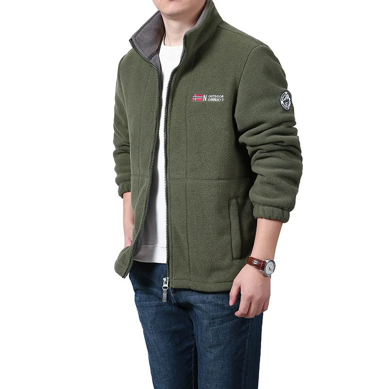 Herren Mikrofleece-Quiltjacke mit Stehkragen, elastischen Bündchen und verdeckten Eingrifftaschen Nord Taschen