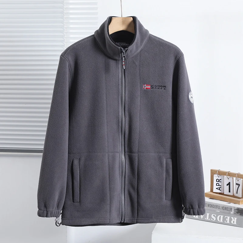 Herren Mikrofleece-Quiltjacke mit Stehkragen, elastischen Bündchen und verdeckten Eingrifftaschen Nord Taschen