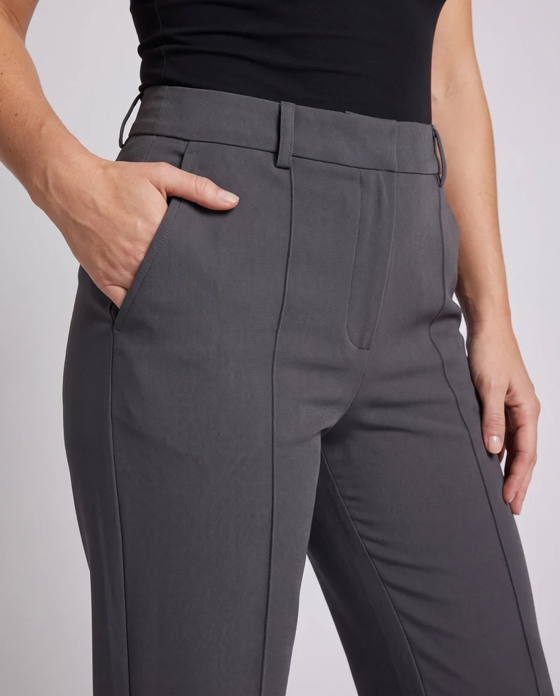 Damen Elegante und Lässige Hochgeschnitte Hosen Nord Taschen