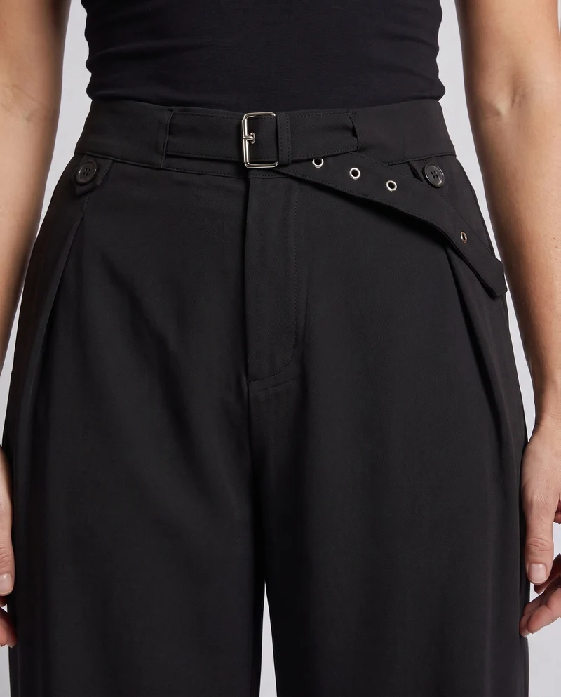 Damen Elegante Schlaghose mit Gürtel Nord Taschen