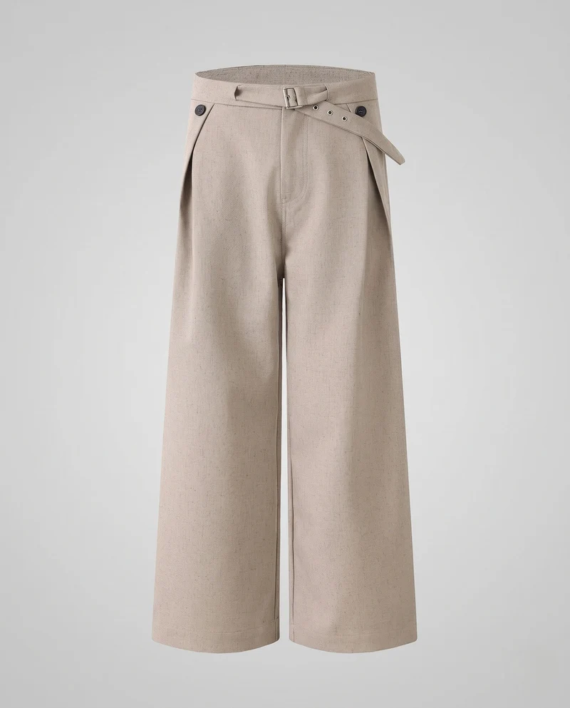 Damen Elegante Schlaghose mit Gürtel Nord Taschen