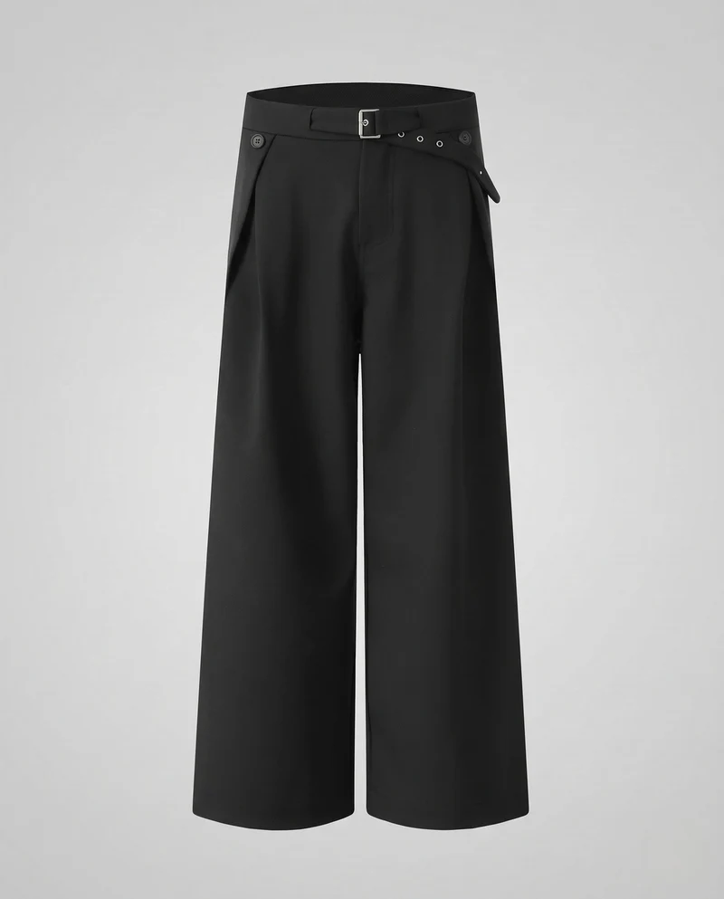 Damen Elegante Schlaghose mit Gürtel Nord Taschen