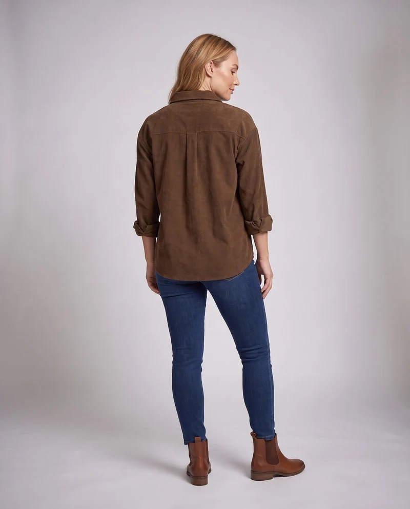 Frauen Gemütliche und Modische Shirt-Bluse mit Katzenstickerei Nord Taschen