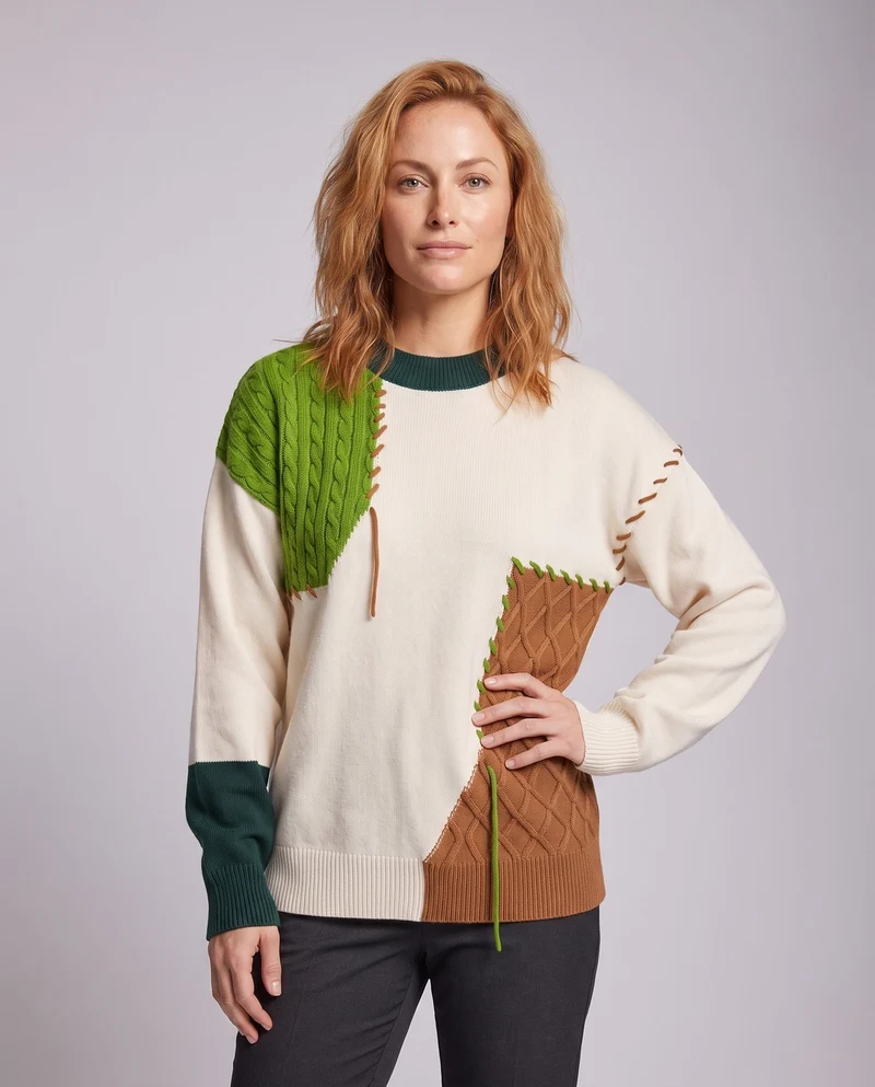Damen Oversized Strickpullover Nord Taschen