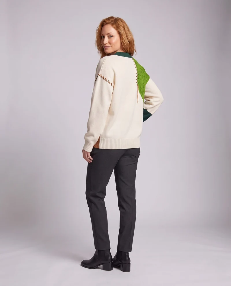 Damen Oversized Strickpullover Nord Taschen