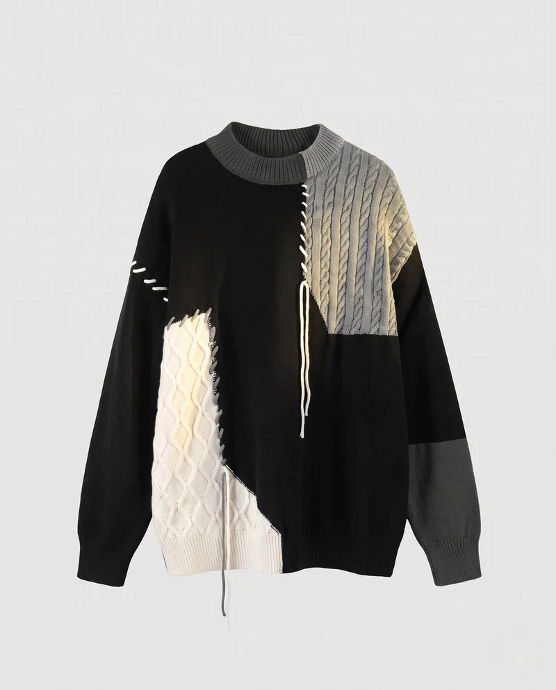 Damen Oversized Strickpullover Nord Taschen
