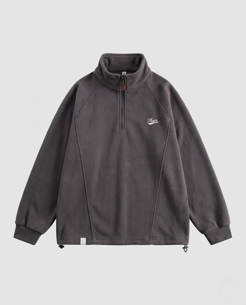 Damen Sport-Fleece-Pullover mit Stehkragen Nord Taschen