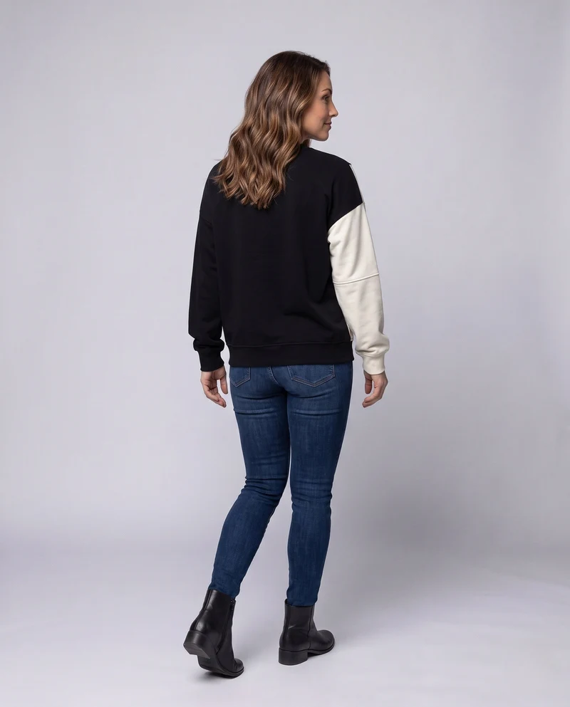 Damen Stylischer Oversized Pullover Nord Taschen