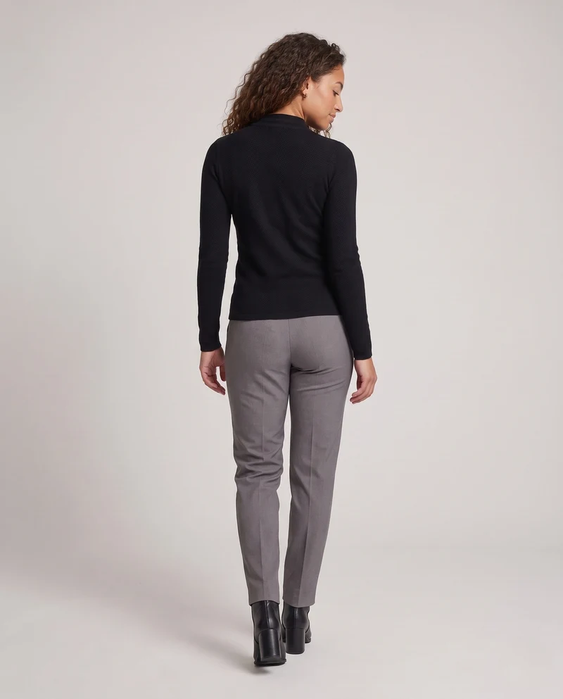 Damen Feiner Minimalistischer Stehkragenpullover aus anschmiegsamem Feinstrick Nord Taschen