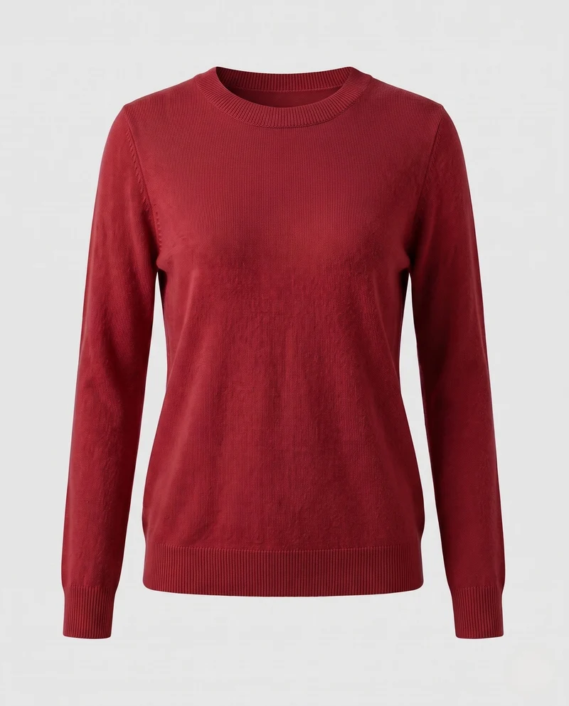 Damen Feiner Kaschmirpullover mit Rundhalsausschnitt Nord Taschen