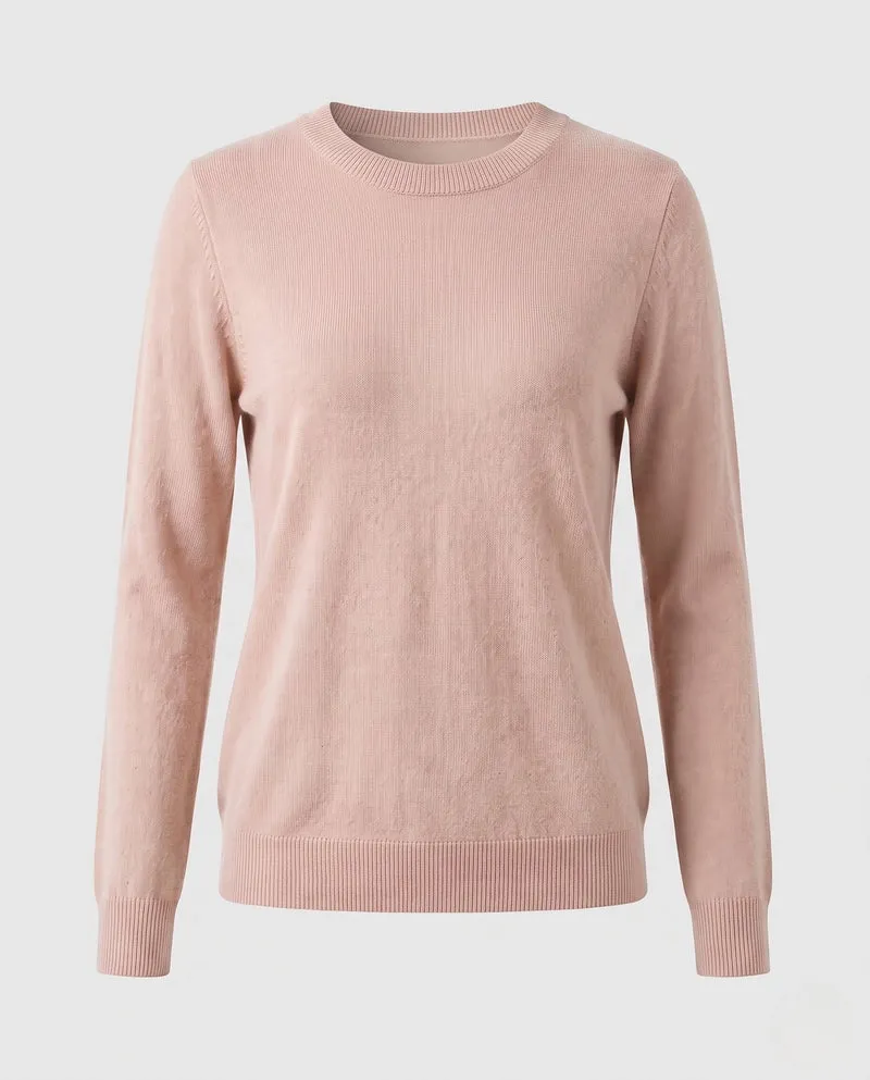 Damen Feiner Kaschmirpullover mit Rundhalsausschnitt Nord Taschen