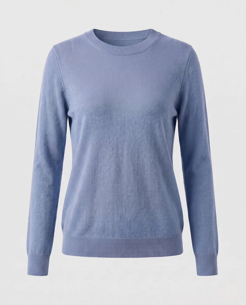 Damen Feiner Kaschmirpullover mit Rundhalsausschnitt Nord Taschen