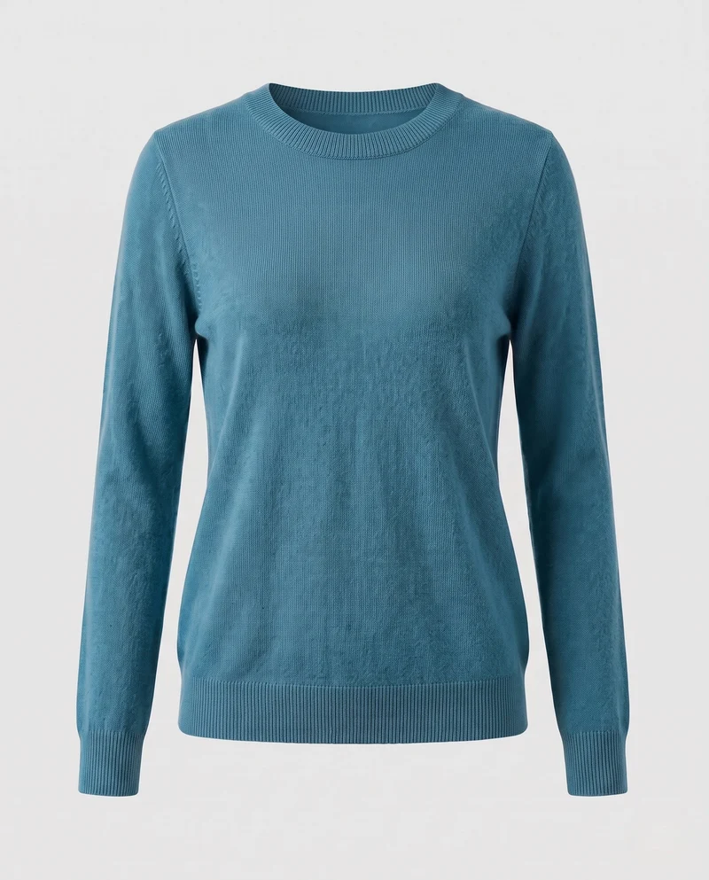 Damen Feiner Kaschmirpullover mit Rundhalsausschnitt Nord Taschen