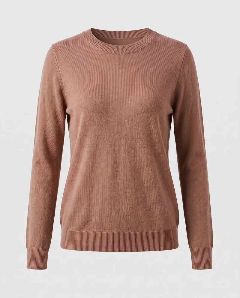 Damen Feiner Kaschmirpullover mit Rundhalsausschnitt Nord Taschen