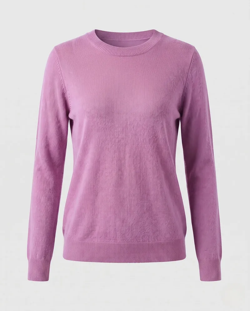 Damen Feiner Kaschmirpullover mit Rundhalsausschnitt Nord Taschen